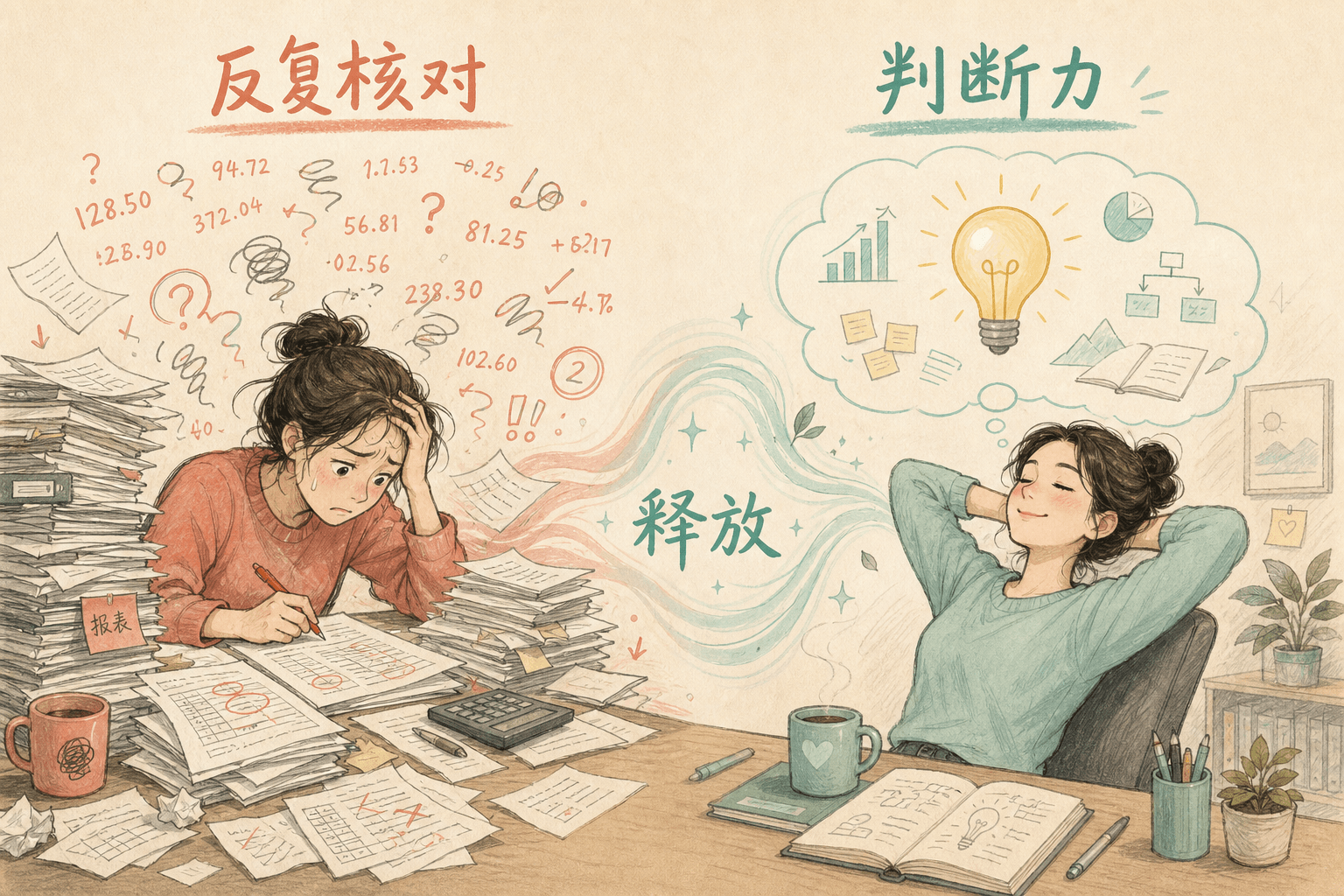 从反复核对到释放判断力